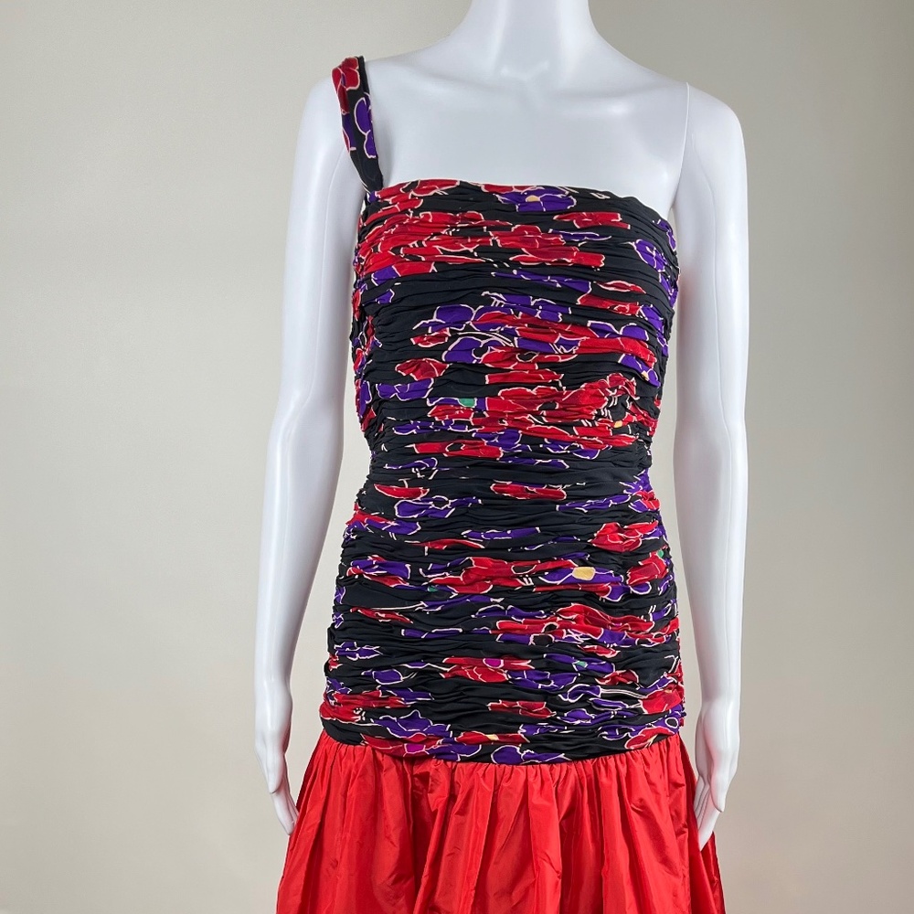 1980’s Valentino Boutique Silk Floral Gown Set